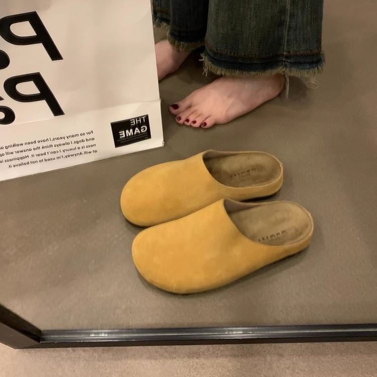 Mules Plain Faux Suede
