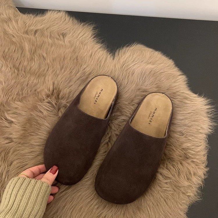 Mules Plain Faux Suede