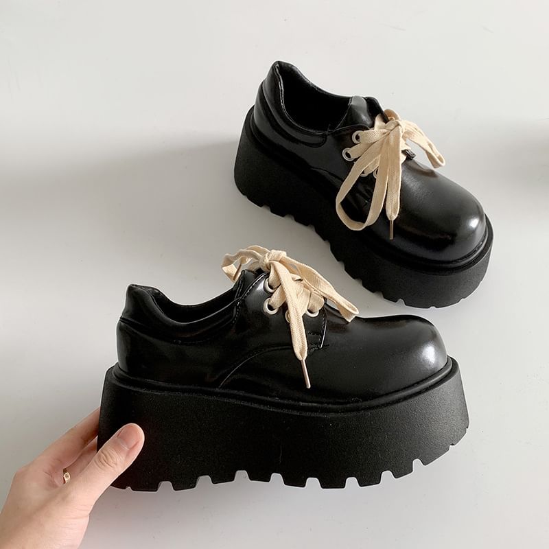 Platform Shoes Derby Lace-Up