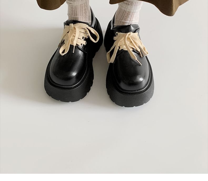 Platform Shoes Derby Lace-Up