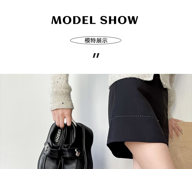 Accent Faux Leather Platform Heart Loafers