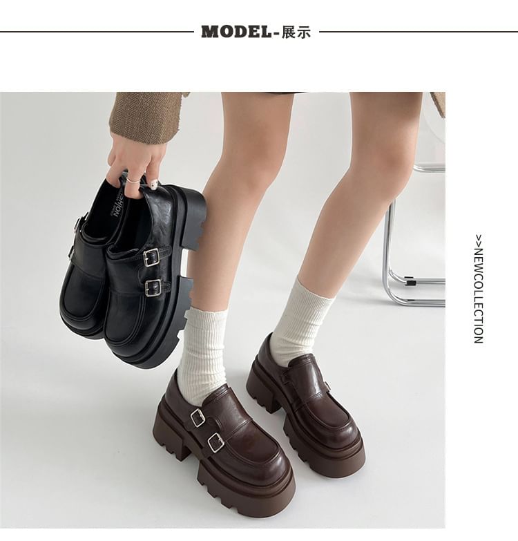 Monk Platform Loafers Strap