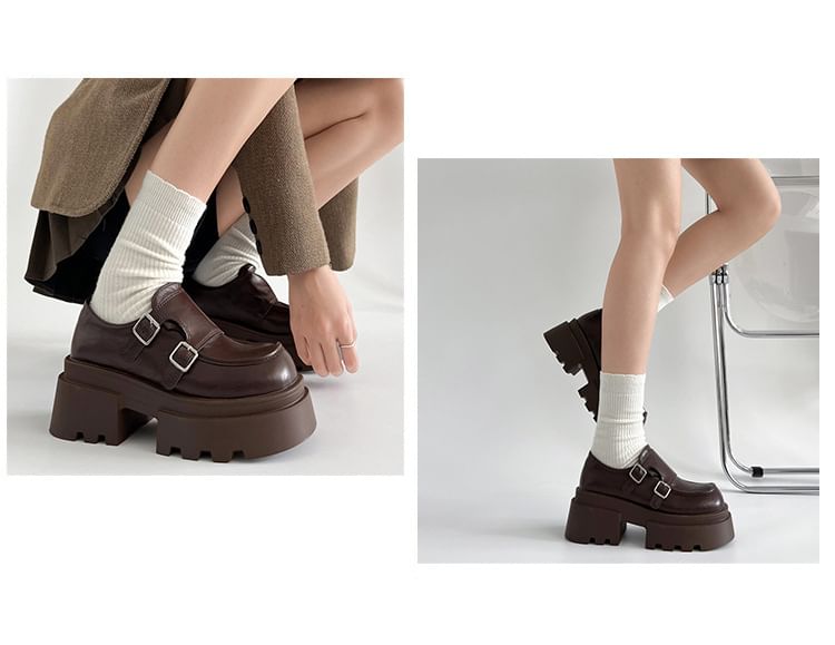 Monk Platform Loafers Strap