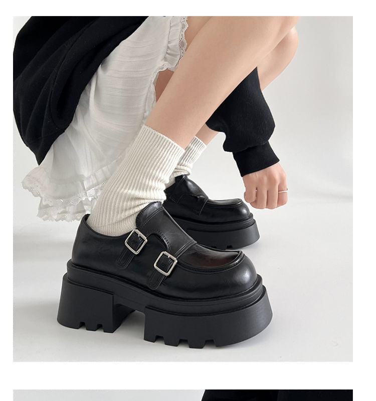 Monk Platform Loafers Strap
