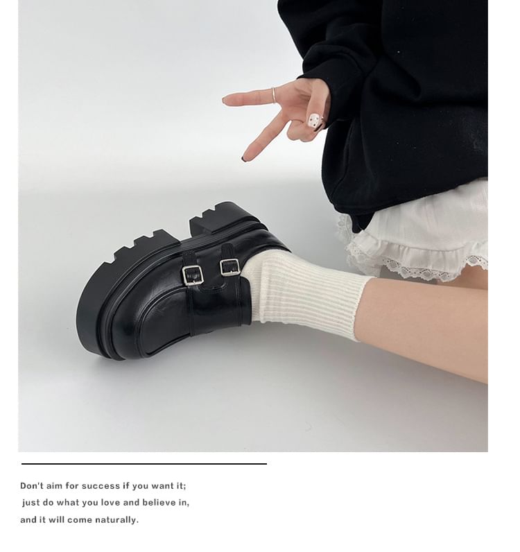 Monk Platform Loafers Strap