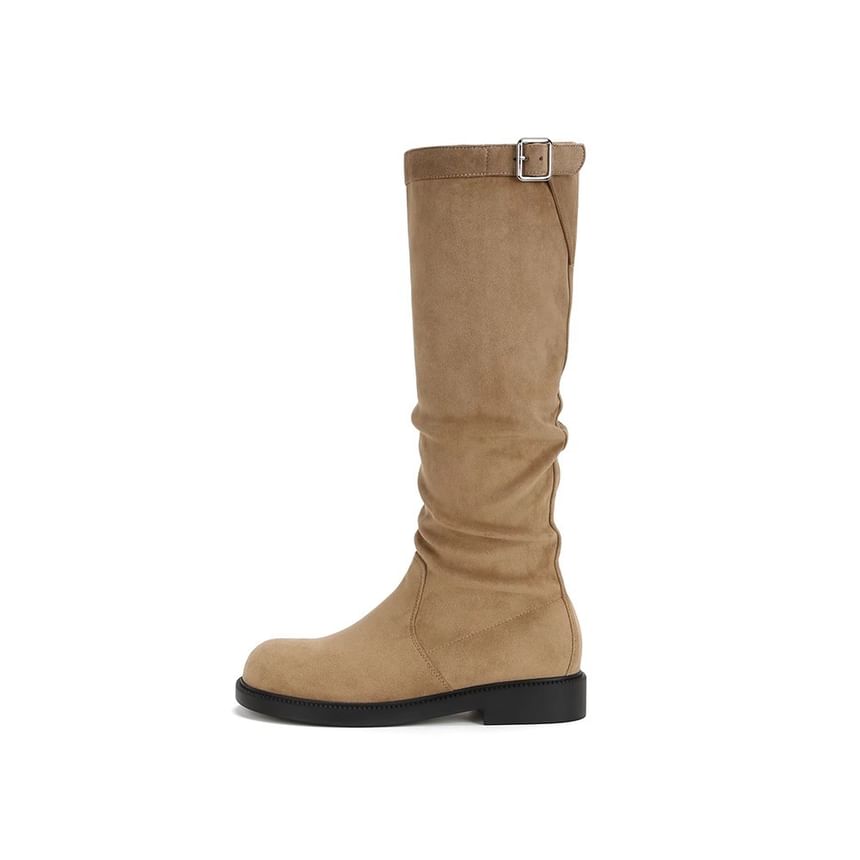 Tall Plain / Mid Calf Buckled Boots