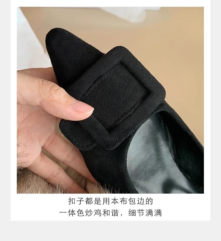 Buckled Toe Pointed Flats