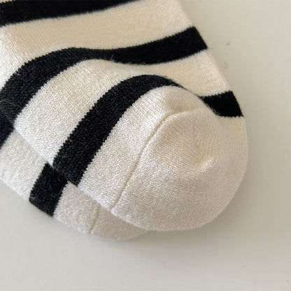 Striped Lettering Socks