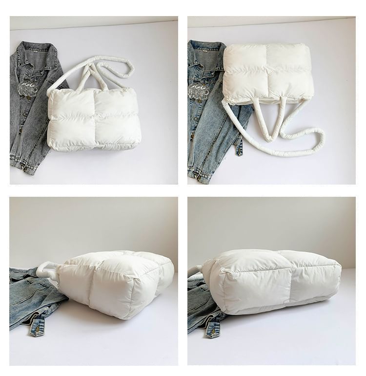 Crossbody Tote Bag Plain Puffer