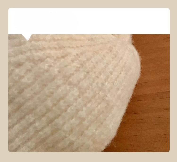 Beanie Cat Embroidered Knit