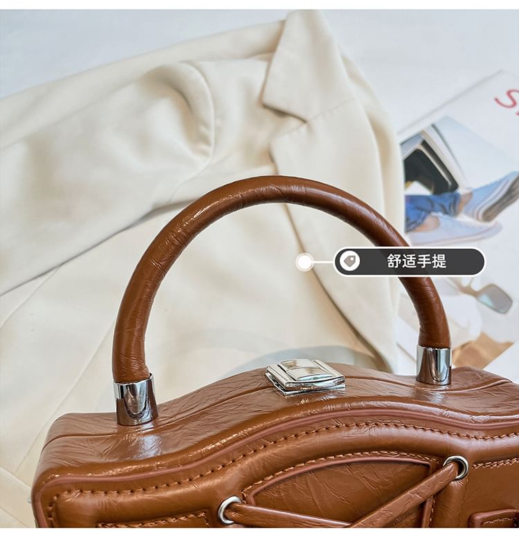 Lace-Up Buckled Crossbody Bag