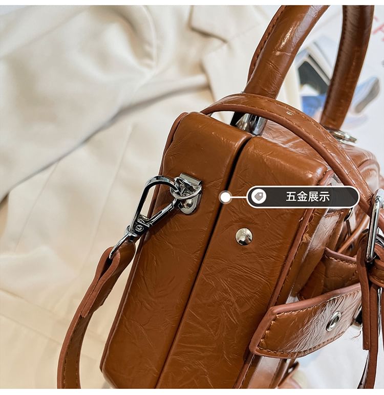 Lace-Up Buckled Crossbody Bag