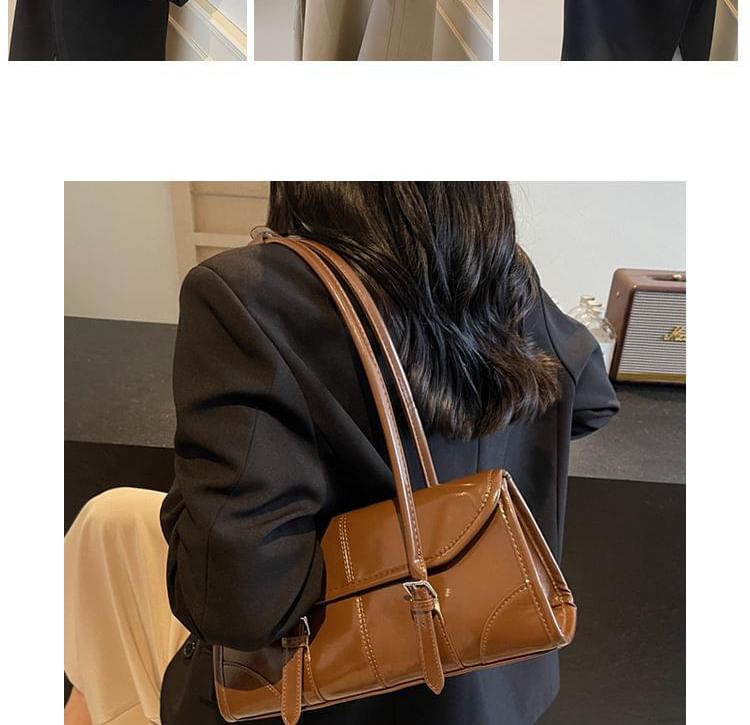 Bag Flap Faux Leather Tote