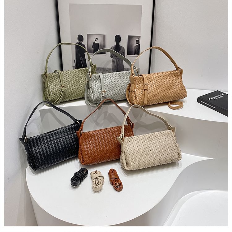 Crossbody Quilted Leather Bag Faux