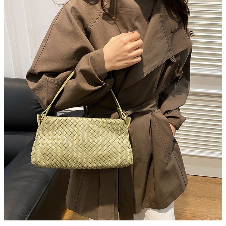 Crossbody Quilted Leather Bag Faux