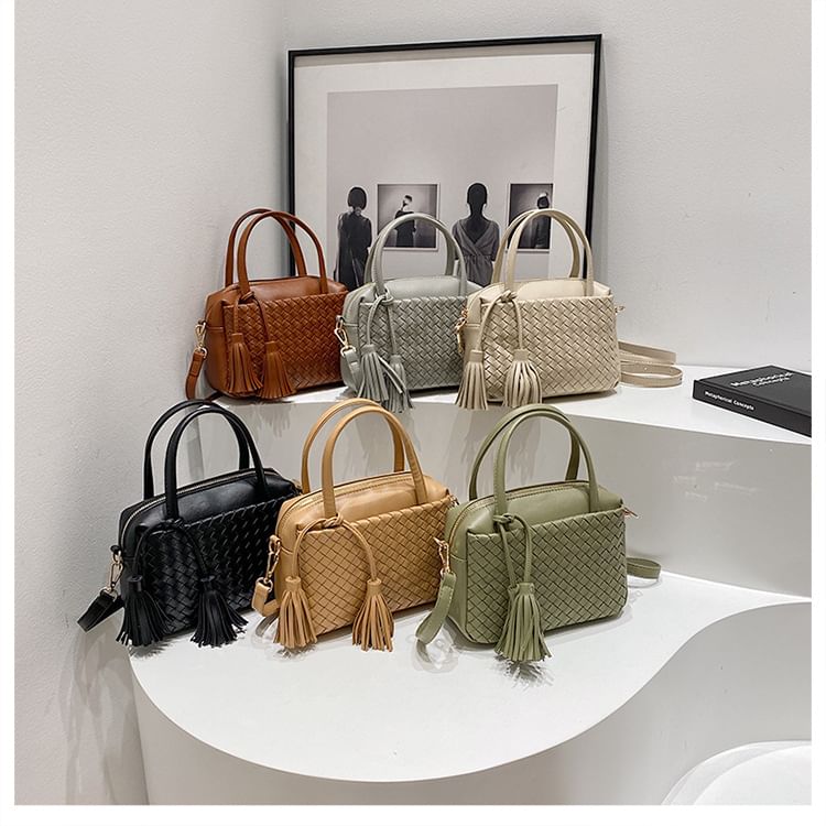 Faux Crossbody Leather Bag Quilted