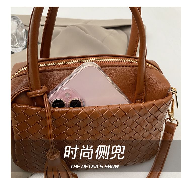 Faux Crossbody Leather Bag Quilted