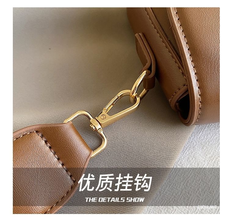 Faux Bag Leather Shoulder Asymmetrical