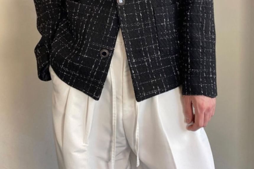 Unisex Check Tweed Jacket