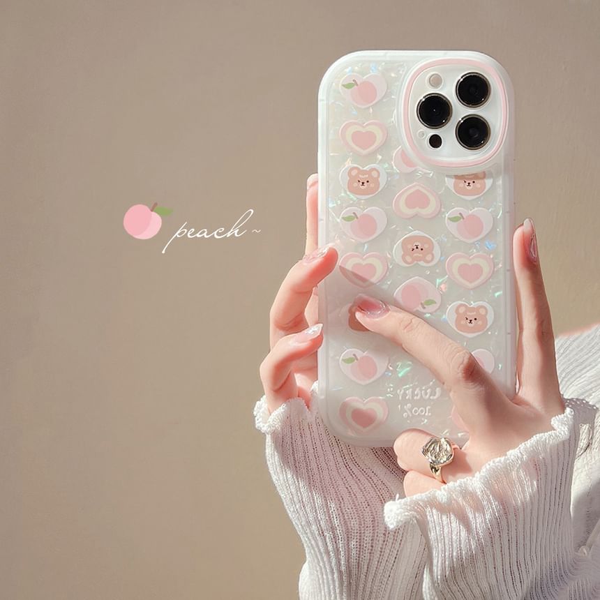 Peach Bear Phone Case / Strap / Set