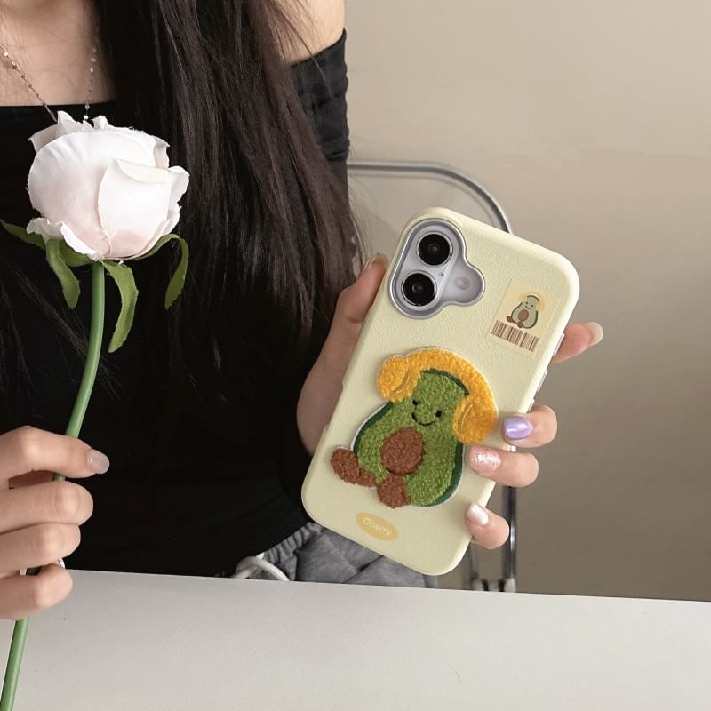 Case Phone Embroidered Vegetable
