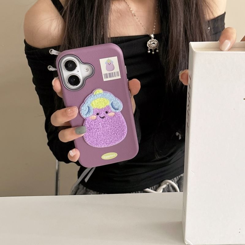 Case Phone Embroidered Vegetable