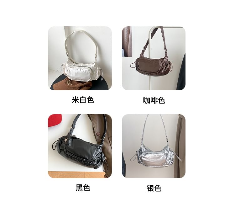 Plain Shoulder Bag Drawstring