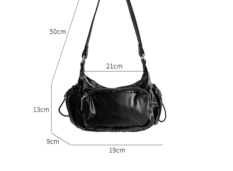 Plain Shoulder Bag Drawstring
