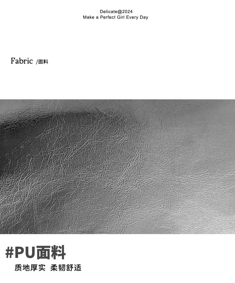 Bag Faux Plain Bowler Leather