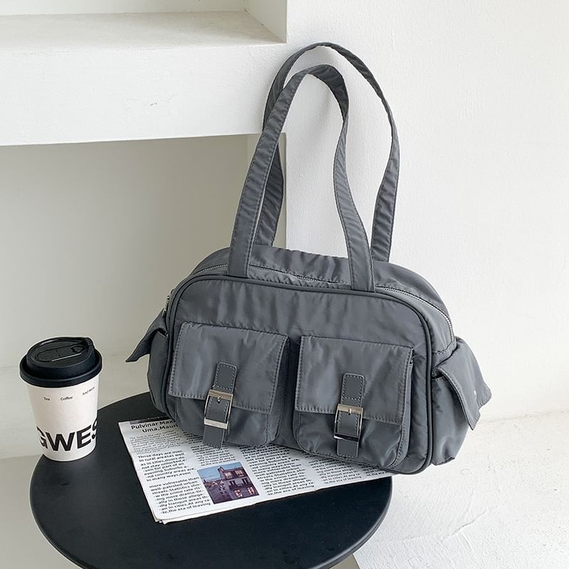 Bag Nylon Carryall Buckled Plain