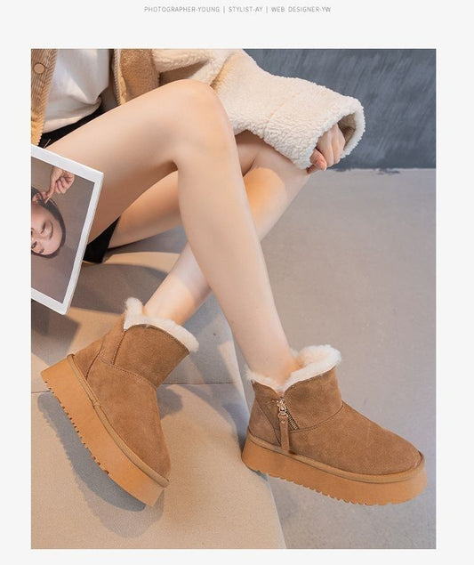 Fleece-Lined Snow Boots