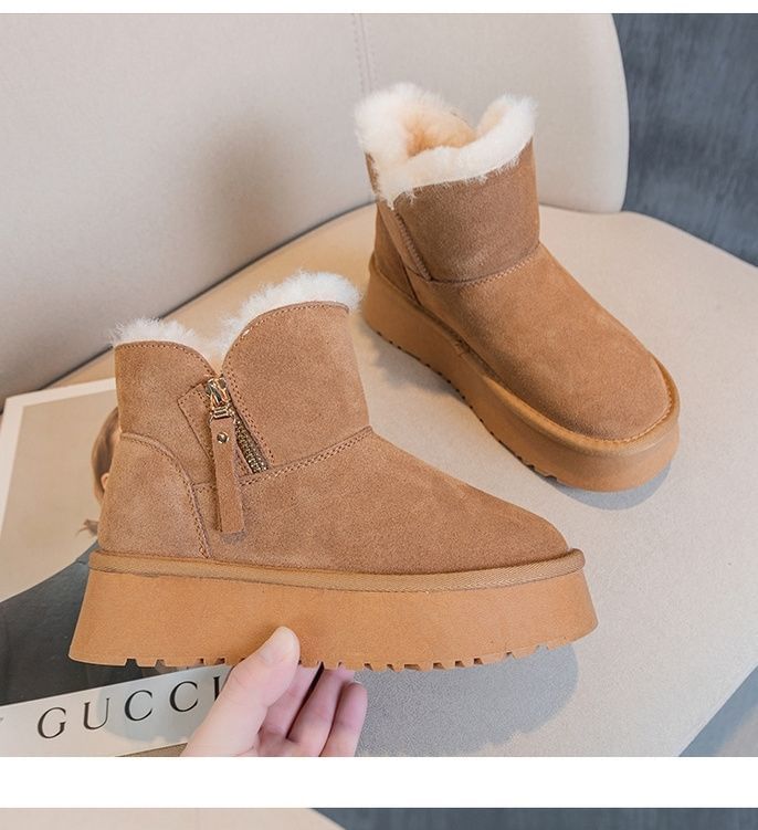 Fleece-Lined Snow Boots
