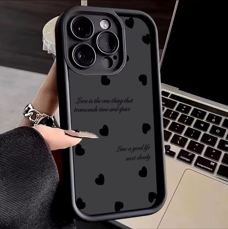 Heart Lettering Phone Case