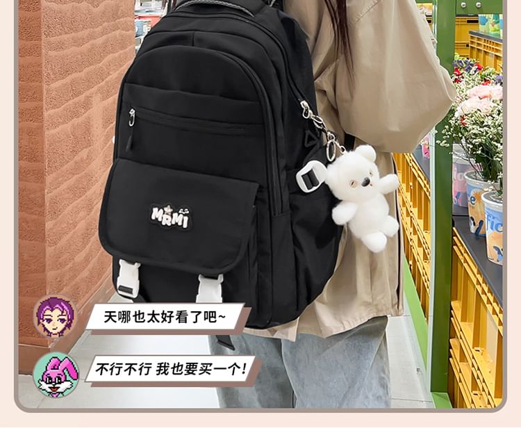 Bag Lettering Set / Applique Nylon Buckled Backpack Charm