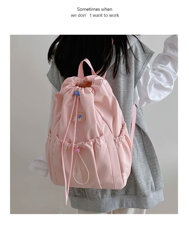 Backpack Drawstring Nylon Applique