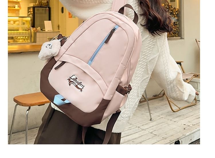 Nylon / Backpack Charm Applique Bag Set Lettering