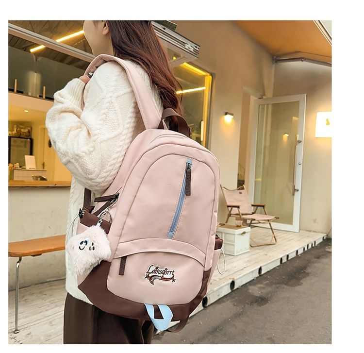 Nylon / Backpack Charm Applique Bag Set Lettering