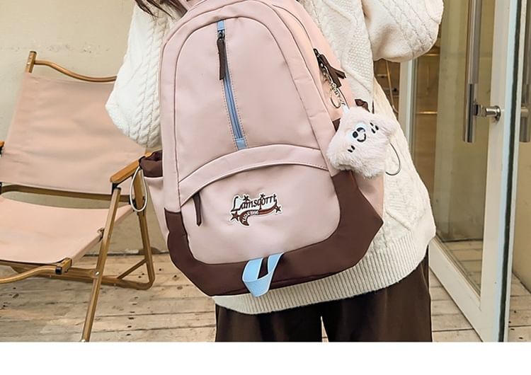 Nylon / Backpack Charm Applique Bag Set Lettering