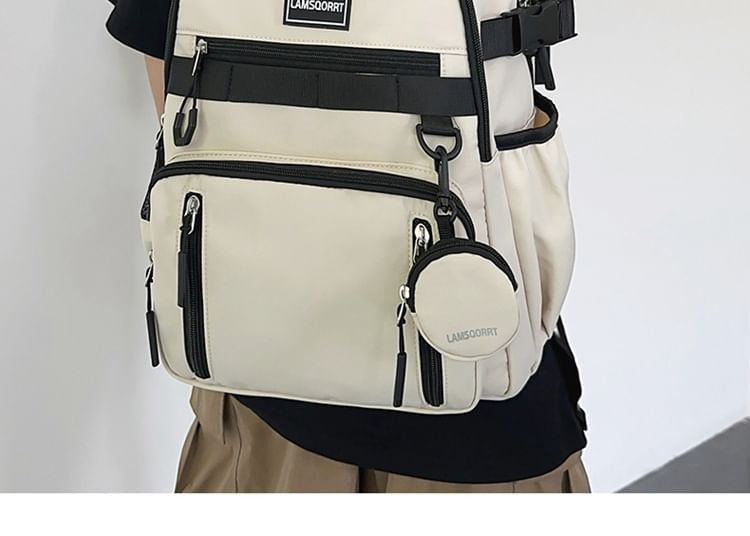 + Coin Purse Set: Nylon Backpack Lettering Applique