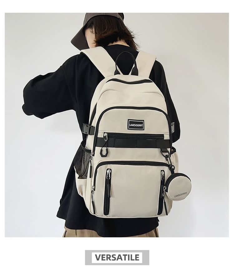 + Coin Purse Set: Nylon Backpack Lettering Applique