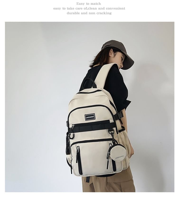 + Coin Purse Set: Nylon Backpack Lettering Applique