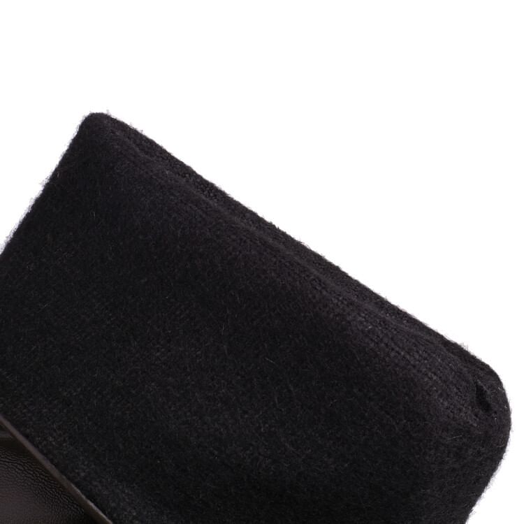 Heel Platform Mid Boots Block Calf