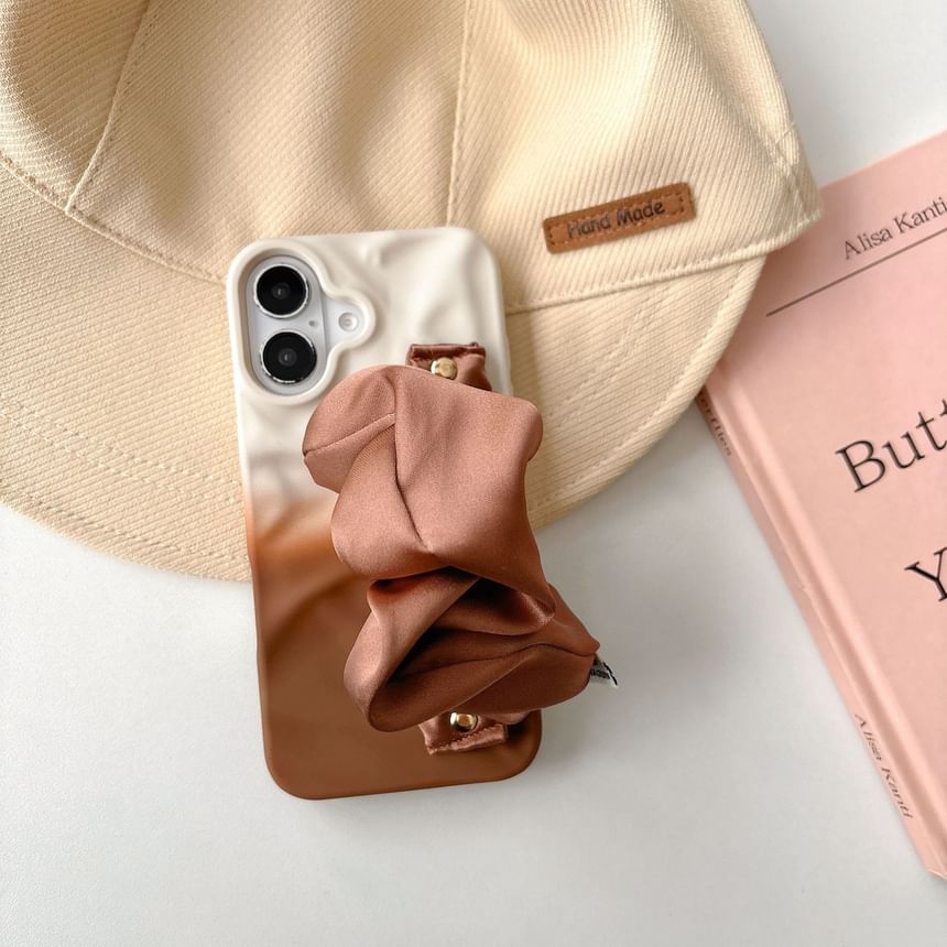 Fabric Phone Shirred Strap Case