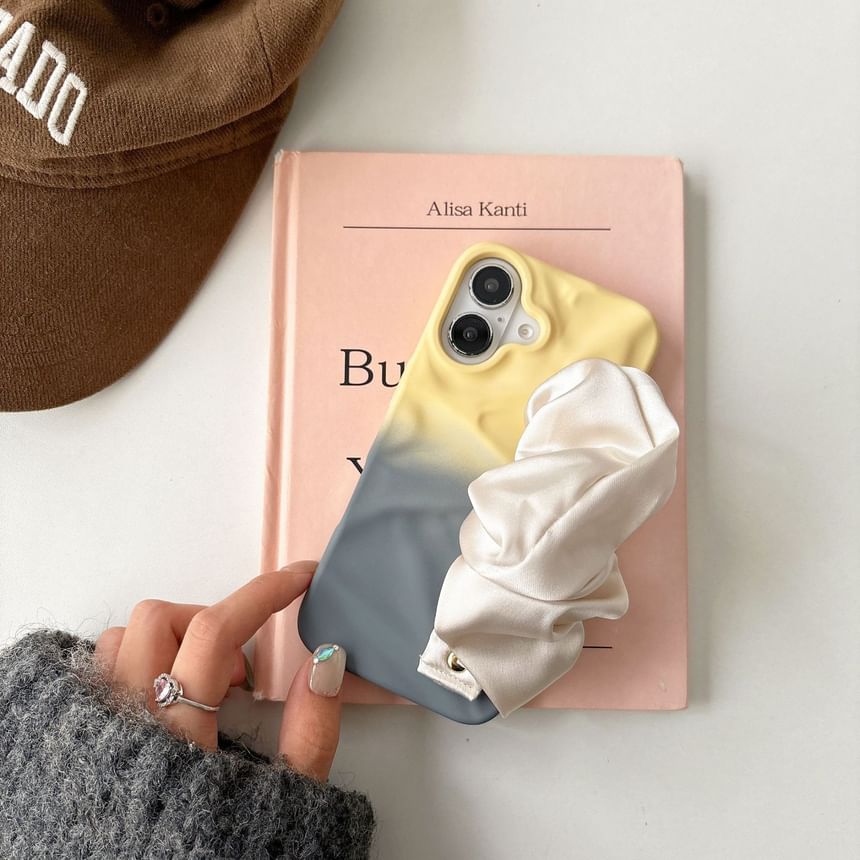 Fabric Phone Shirred Strap Case