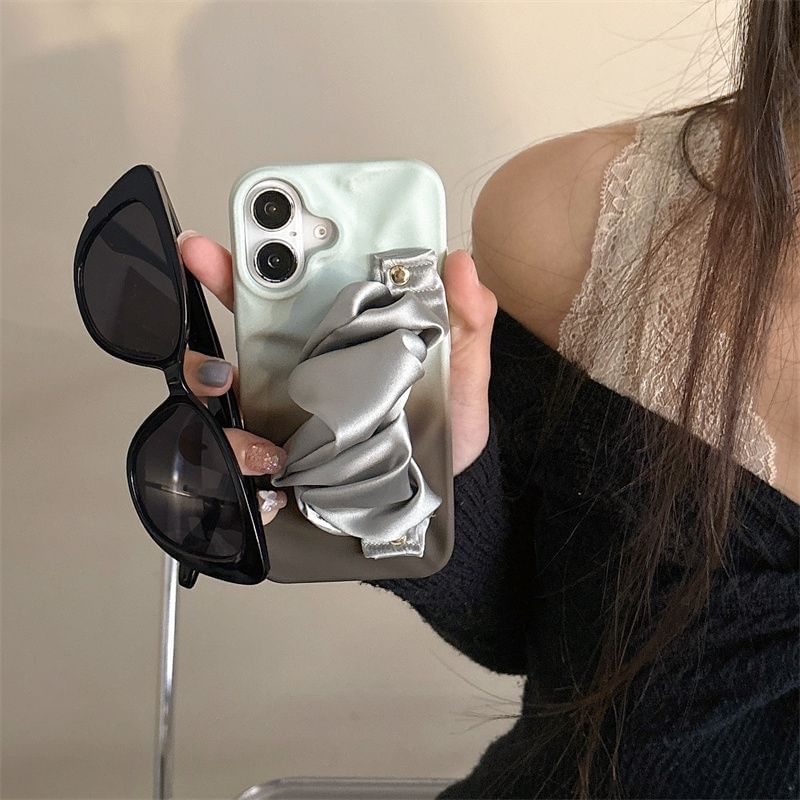 Fabric Phone Shirred Strap Case