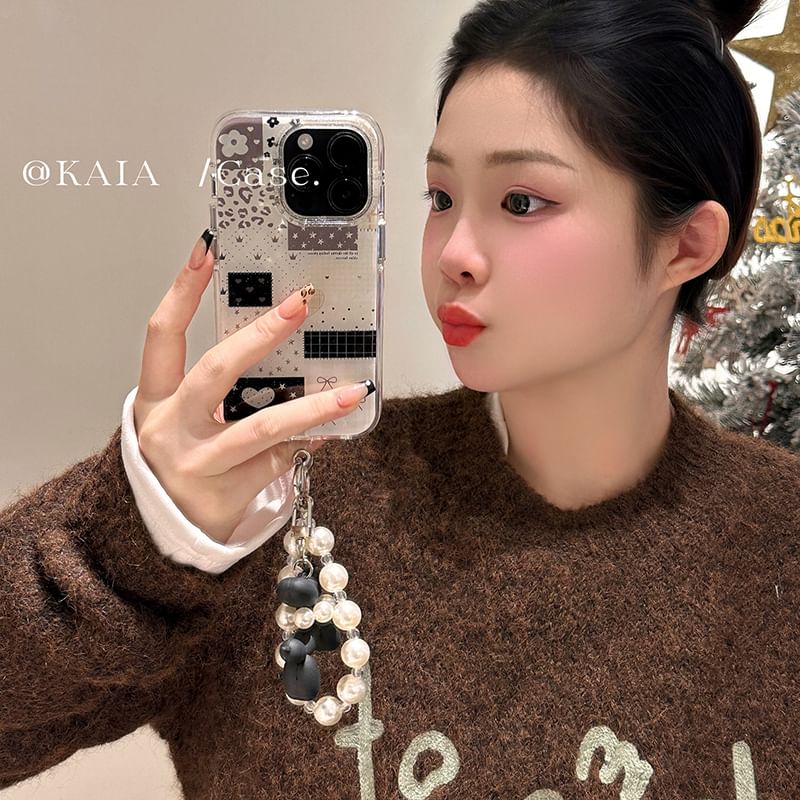 Pearl Phone Faux Panel Case Strap / Set