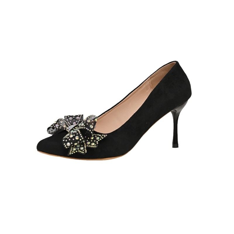 Bow Pointed Pumps Stiletto