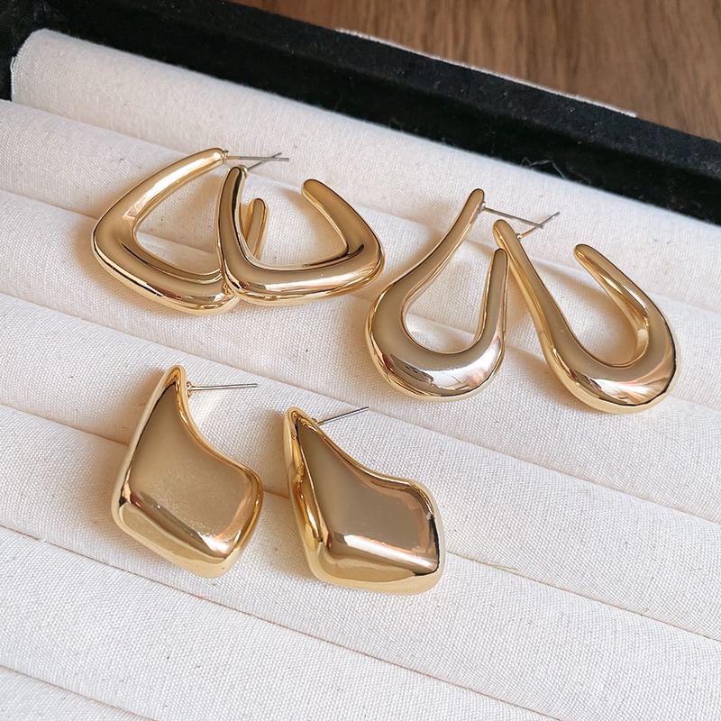 Hoop Earring Alloy Geometric