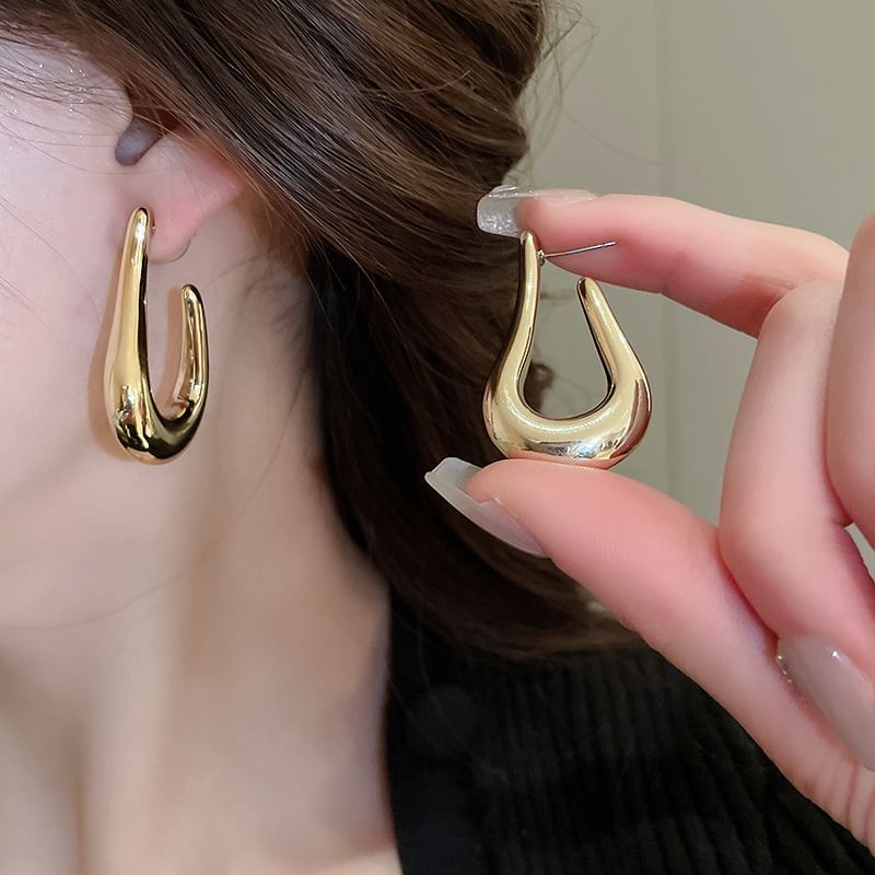 Hoop Earring Alloy Geometric