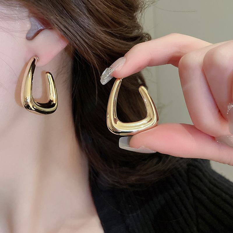 Hoop Earring Alloy Geometric